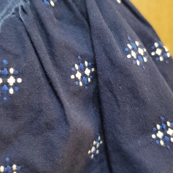 Madewell nwt Prairie tiered blue patterned half sleeve dress - Picture 4 of 7